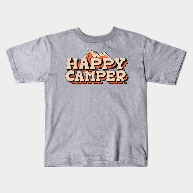 Happy Camper Kids T-Shirt by Hashnimo